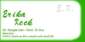 erika keck business card